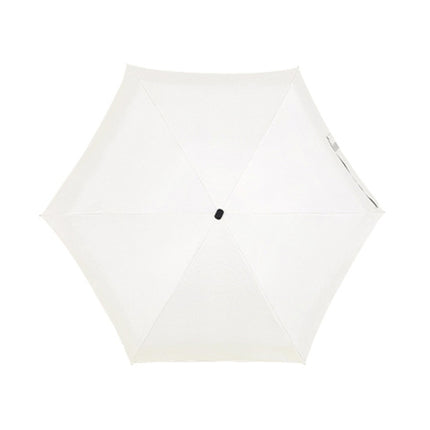 PARACHASE Mini Six Fold Bag Black Glue Sunside Sunscreen Anti-UV Sun Umbrella(Beige)-garmade.com