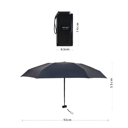 PARACHASE Mini Six Fold Bag Black Glue Sunside Sunscreen Anti-UV Sun Umbrella(Light Green)-garmade.com