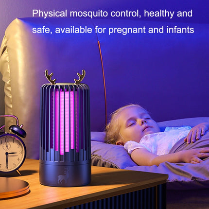 Household Photocatalyst Mosquito Killer Interior USB Mute Shock Mosquito Lamp(Gemstone Blue)-garmade.com