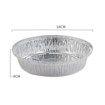 50 PCS / Set Thickened Circular Baking Tray Grilled Meat Paper, Specification: 7 inch(Silver White)-garmade.com