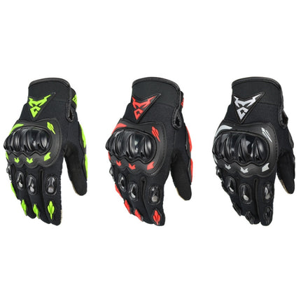 MOTOCENTRIC 13-MC-010 Touch Screen Motorcycle Breathable Gloves, Specification: M(Green)-garmade.com