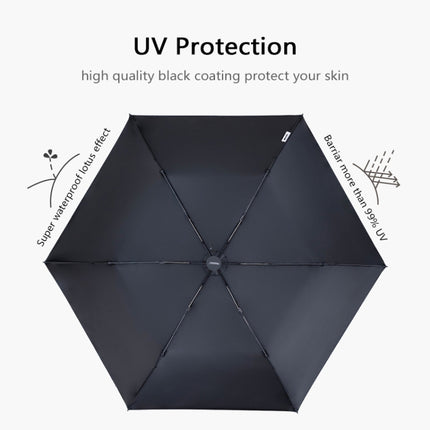 PARACHASE Carbon Fiber Light Portable Small Clever Black Glue Sunscreen Anti-UV Sun Umbrella(Khaki)-garmade.com