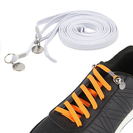1 Pair Sports Casual Color Stretch Free Shoe Lace(White)-garmade.com