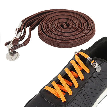 1 Pair Sports Casual Color Stretch Free Shoe Lace(Brown)-garmade.com
