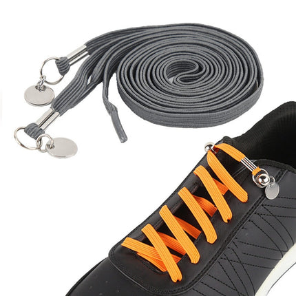 1 Pair Sports Casual Color Stretch Free Shoe Lace(Dark Gray)-garmade.com