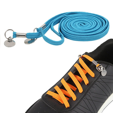 1 Pair Sports Casual Color Stretch Free Shoe Lace(Lake Blue)-garmade.com