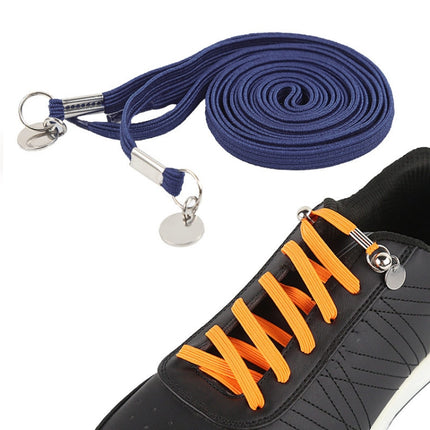 1 Pair Sports Casual Color Stretch Free Shoe Lace(Navy Blue)-garmade.com
