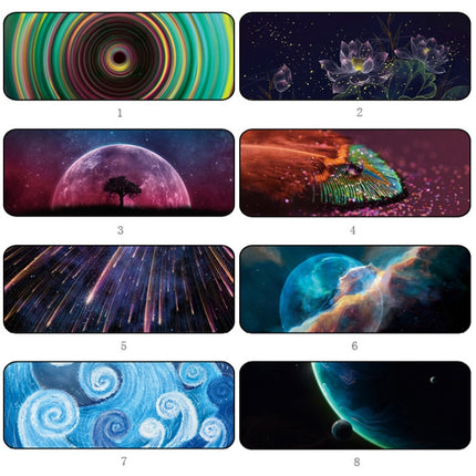 300x800x4mm Locked Large Desk Mouse Pad(3 Galaxy Tree)-garmade.com