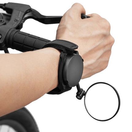 Bicycle Rearview Mirror With Wristband 360 Degree Rotating Mirror-garmade.com