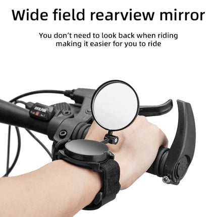 Bicycle Rearview Mirror With Wristband 360 Degree Rotating Mirror-garmade.com