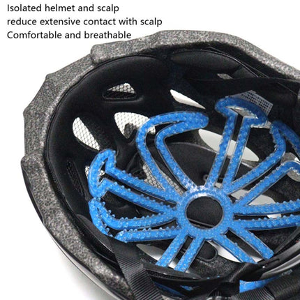 Riding Silicone Helmet Inner Pad Anti-Pressure Hair Breathable Portable Helmet Pad(Black)-garmade.com