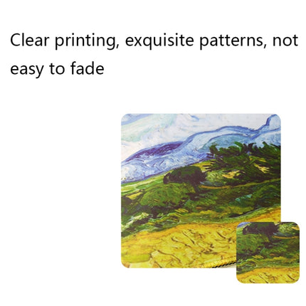 300x800x1.5mm Unlocked Am002 Large Oil Painting Desk Rubber Mouse Pad(Apricot Flower)-garmade.com