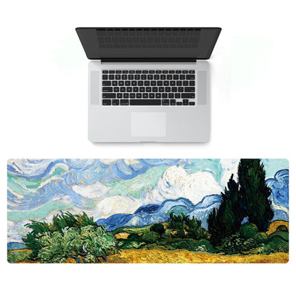300x800x1.5mm Unlocked Am002 Large Oil Painting Desk Rubber Mouse Pad(Fisherman)-garmade.com