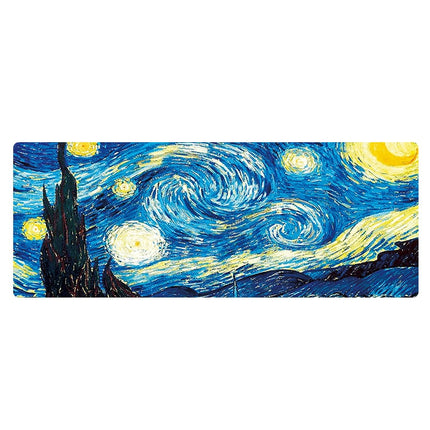 300x800x2mm Locked Am002 Large Oil Painting Desk Rubber Mouse Pad(Starry Sky)-garmade.com