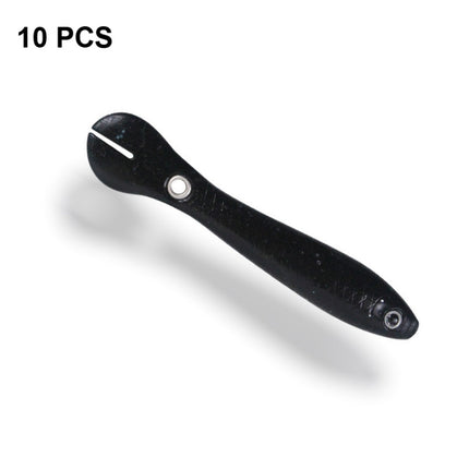 10 PCS Luya Bait Loach Bionic Bait Fishing Supplies, Specification: 6g / 10cm(Black)-garmade.com
