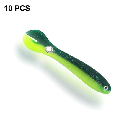 10 PCS Luya Bait Loach Bionic Bait Fishing Supplies, Specification: 6g / 10cm(Ink Green)-garmade.com