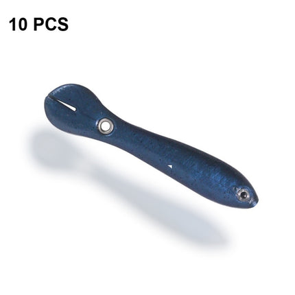 10 PCS Luya Bait Loach Bionic Bait Fishing Supplies, Specification: 6g / 10cm(Deep Blue)-garmade.com