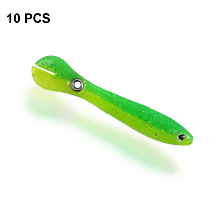 10 PCS Luya Bait Loach Bionic Bait Fishing Supplies, Specification: 6g / 10cm(Green)-garmade.com