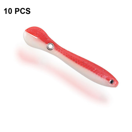 10 PCS Luya Bait Loach Bionic Bait Fishing Supplies, Specification: 6g / 10cm(Rose Red)-garmade.com