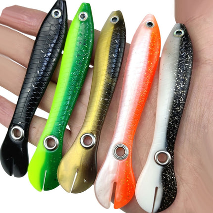 10 PCS Luya Bait Loach Bionic Bait Fishing Supplies, Specification: 6g / 10cm(Black)-garmade.com