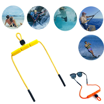 2 PCS Beach Snorkeling Floating Anti-drop Sports EVA Tube Sunglasses Chain Glasses Chain(Yellow)-garmade.com