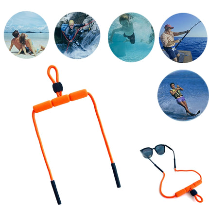 2 PCS Beach Snorkeling Floating Anti-drop Sports EVA Tube Sunglasses Chain Glasses Chain(Orange)-garmade.com