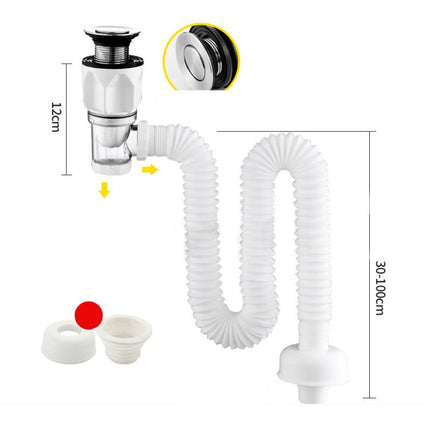 Household Deodorant Washbasin Water Pipe, Style: I White Flap Universal-garmade.com