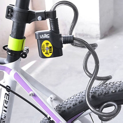 ULAC AL-3P Bicycle Alarm Cable Lock Mountain Bike Lock Cycling Supplies-garmade.com