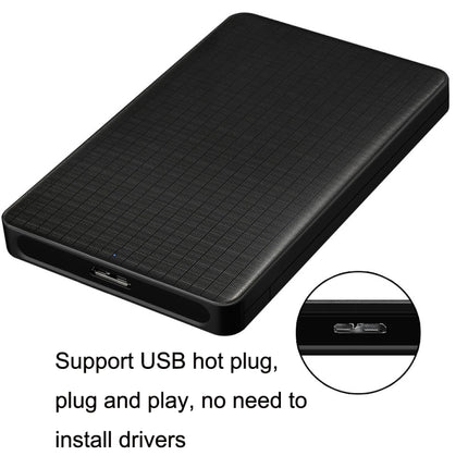 E39 2.5 Inch USB3.0 SATA Mobile Hard Disk Box(Black)-garmade.com