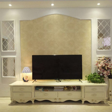 Rhombus Stitching Background Acrylic Mirror Decorative Stickers, Specification: Golden Medium-garmade.com