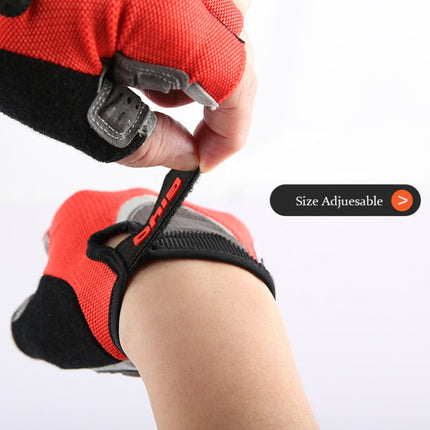 GIYO S-01 GEL Shockproof Cycling Half Finger Gloves Anti-slip Bicycle Gloves, Size: S(Red)-garmade.com