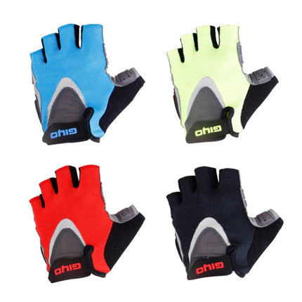 GIYO S-01 GEL Shockproof Cycling Half Finger Gloves Anti-slip Bicycle Gloves, Size: M(Blue)-garmade.com