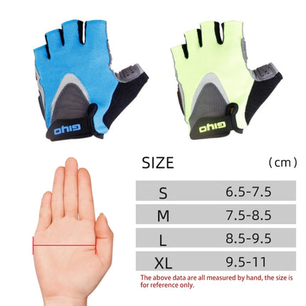 GIYO S-01 GEL Shockproof Cycling Half Finger Gloves Anti-slip Bicycle Gloves, Size: M(Blue)-garmade.com