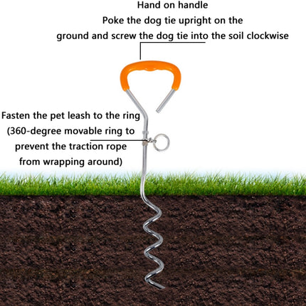 Outdoor Pet Leash Stainless Steel Ground Nail Fixing Bolt, Specification： Classic + Wire Rope-garmade.com