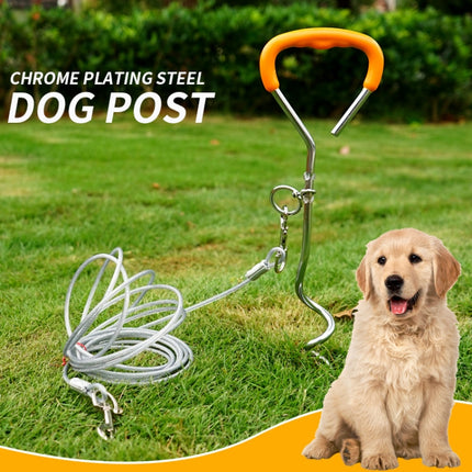 Outdoor Pet Leash Stainless Steel Ground Nail Fixing Bolt, Specification： Classic + Wire Rope-garmade.com