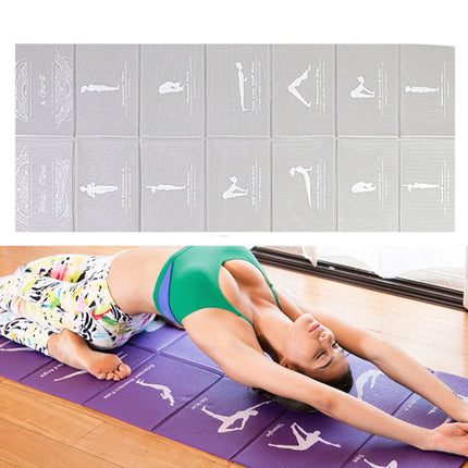 YM15C Portable Travel Thick Fold Yoga Pad Student Nnap Mat, Thickness: 5mm (Light Gray Print)-garmade.com
