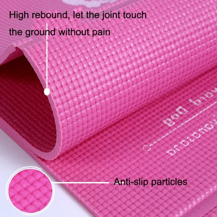 YM15C Portable Travel Thick Fold Yoga Pad Student Nnap Mat, Thickness: 5mm (Light Rose Red Print)-garmade.com