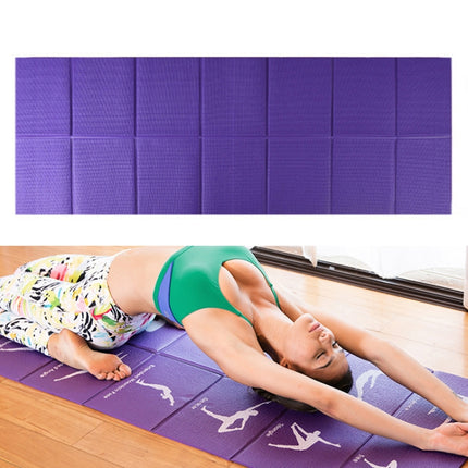 YM15C Portable Travel Thick Fold Yoga Pad Student Nnap Mat, Thickness: 8mm (Purple)-garmade.com