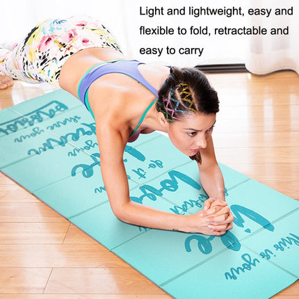 YM15C Portable Travel Thick Fold Yoga Pad Student Nnap Mat, Thickness: 8mm (Purple Print)-garmade.com