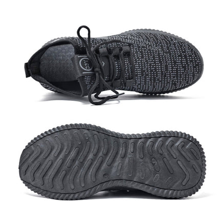 Men Sneakers Spring Low Top Casual Shoes Lace Up Running Shoes, Size: 41(Black)-garmade.com