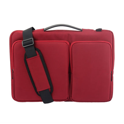 Nylon Waterproof Laptop Bag With Luggage Trolley Strap, Size: 13.3-14 inch(Red)-garmade.com
