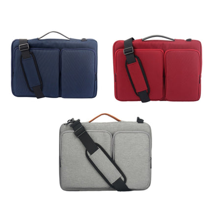 Nylon Waterproof Laptop Bag With Luggage Trolley Strap, Size: 13.3-14 inch(Red)-garmade.com