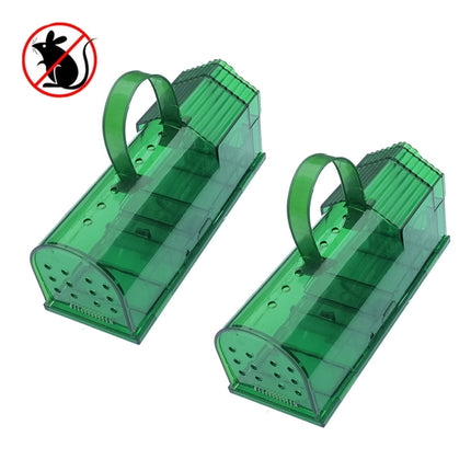 2 PCS Large Plastic Mousetrap Mouse Cage Pedal Trap(Green)-garmade.com