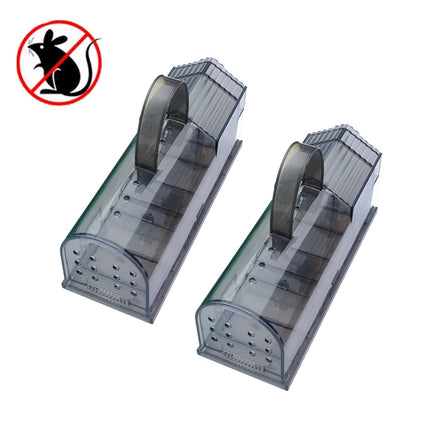 2 PCS Large Plastic Mousetrap Mouse Cage Pedal Trap(Grey)-garmade.com