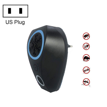 Snowflake Ultrasonic Mosquito Repellent Mouse Repellent, Specification: US Plug(Black)-garmade.com