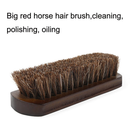 Big Red Horse Brush Horse Mane Brush Soft Shoes Cleaning Brush(Mahogany Brown Hair)-garmade.com