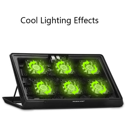 NUOXI H8 Metal Mesh Laptop Cooling Base(Black)-garmade.com