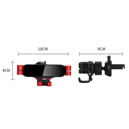 2 PCS Car Mobile Phone Buckle Bracket Outlet Gravity Support Invisible Navigation Holder(Red)-garmade.com
