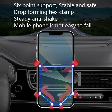 2 PCS Car Mobile Phone Buckle Bracket Outlet Gravity Support Invisible Navigation Holder(Red)-garmade.com