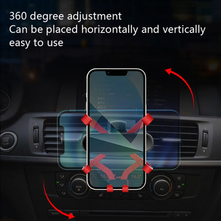 2 PCS Car Mobile Phone Buckle Bracket Outlet Gravity Support Invisible Navigation Holder(Black)-garmade.com